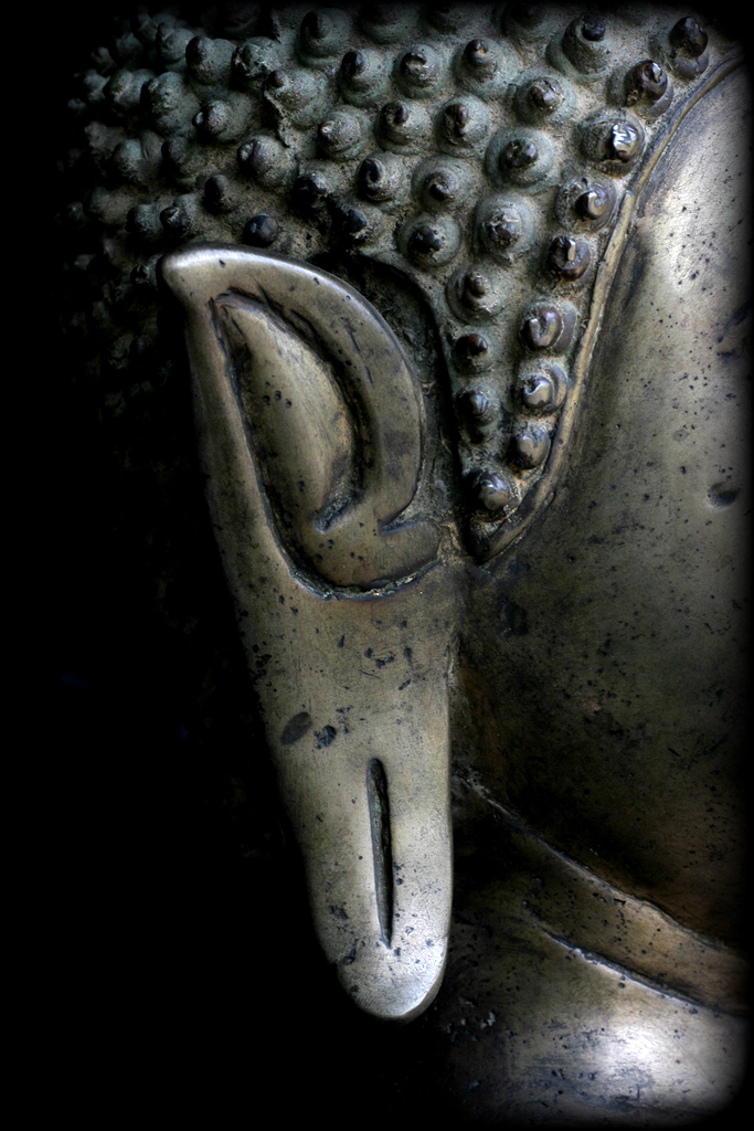 Extremely Rare 17C Sitting Bronze Laos Buddha #CH2